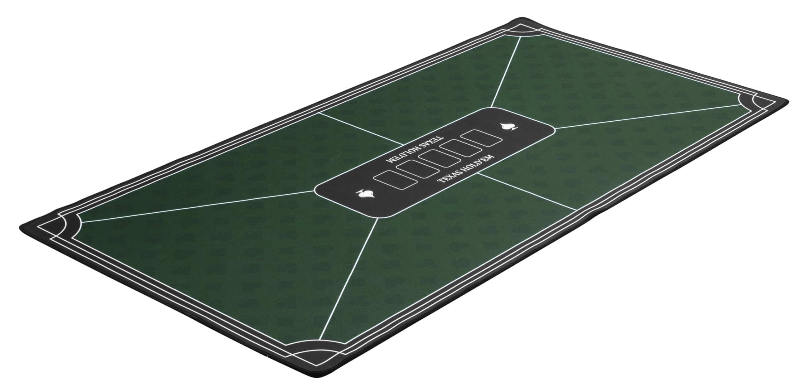 Engelhart – 320992 – Zielona mata pokerowa – 120x60 cm – antypoślizgowa – poliester i guma – grubość 3 mm – akcesorium do gry