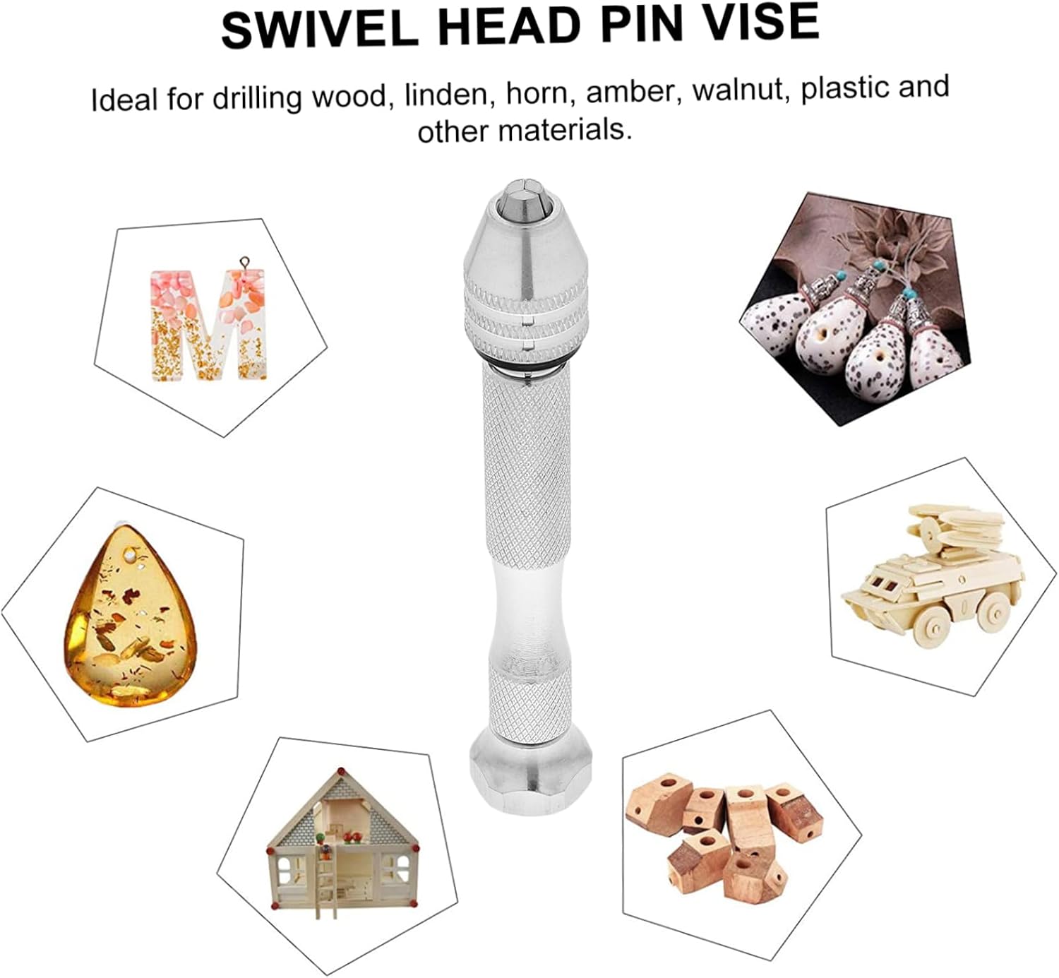 Hand Drill Model Hand Drill Pin Vise Wire Tool Aluminum Alloy Pin Vise Miniature Model for Diy