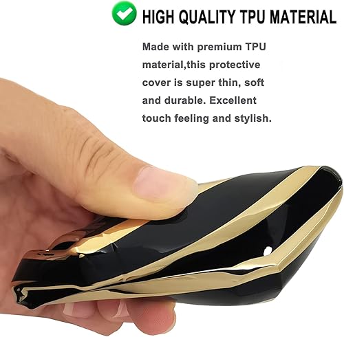 Miniatura 4 de Funda para llavero para RAM 1500 2019-2020, protector de piel, accesorios de funda de entrada sin llave (negro)