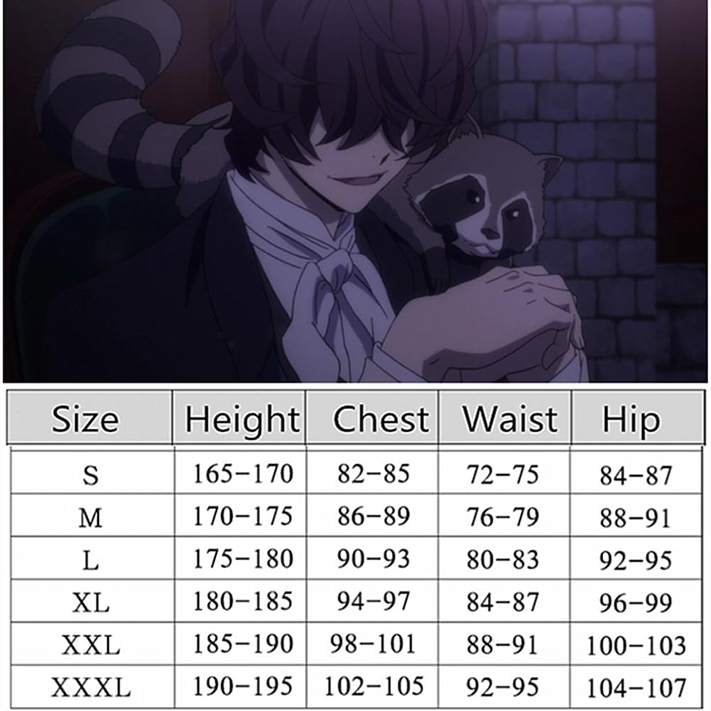 Charous Anime Manga Bungo Stray Dogs Cosplay Edgar Allan Poe Kostüm, Uni-Uniform-Set für Festivals, Auftritte und Cosplay