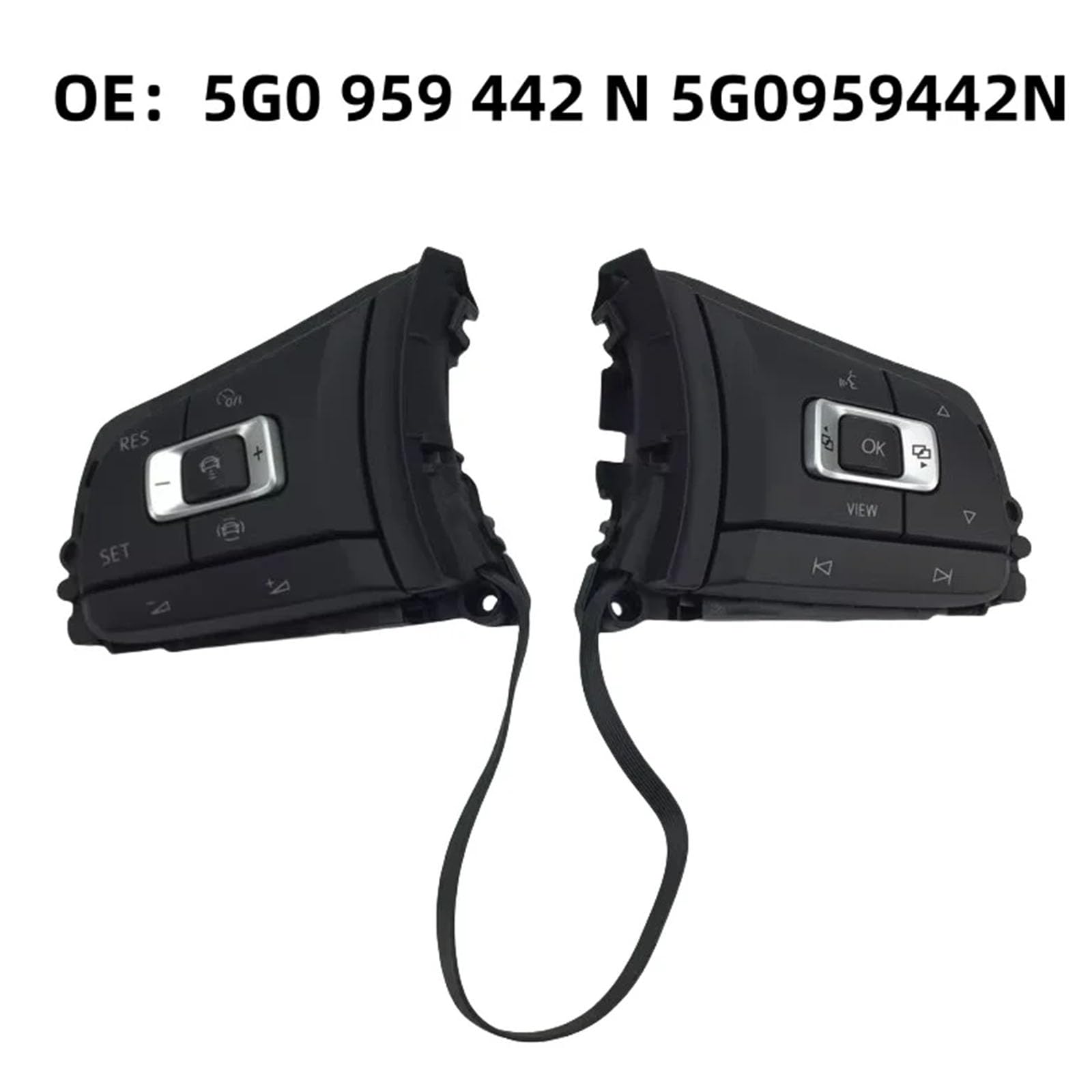 Accessorio della luce del pulsante del volante di alta luminosità LED per migliorare la guida notturna e la durevolezza 5G0959442N