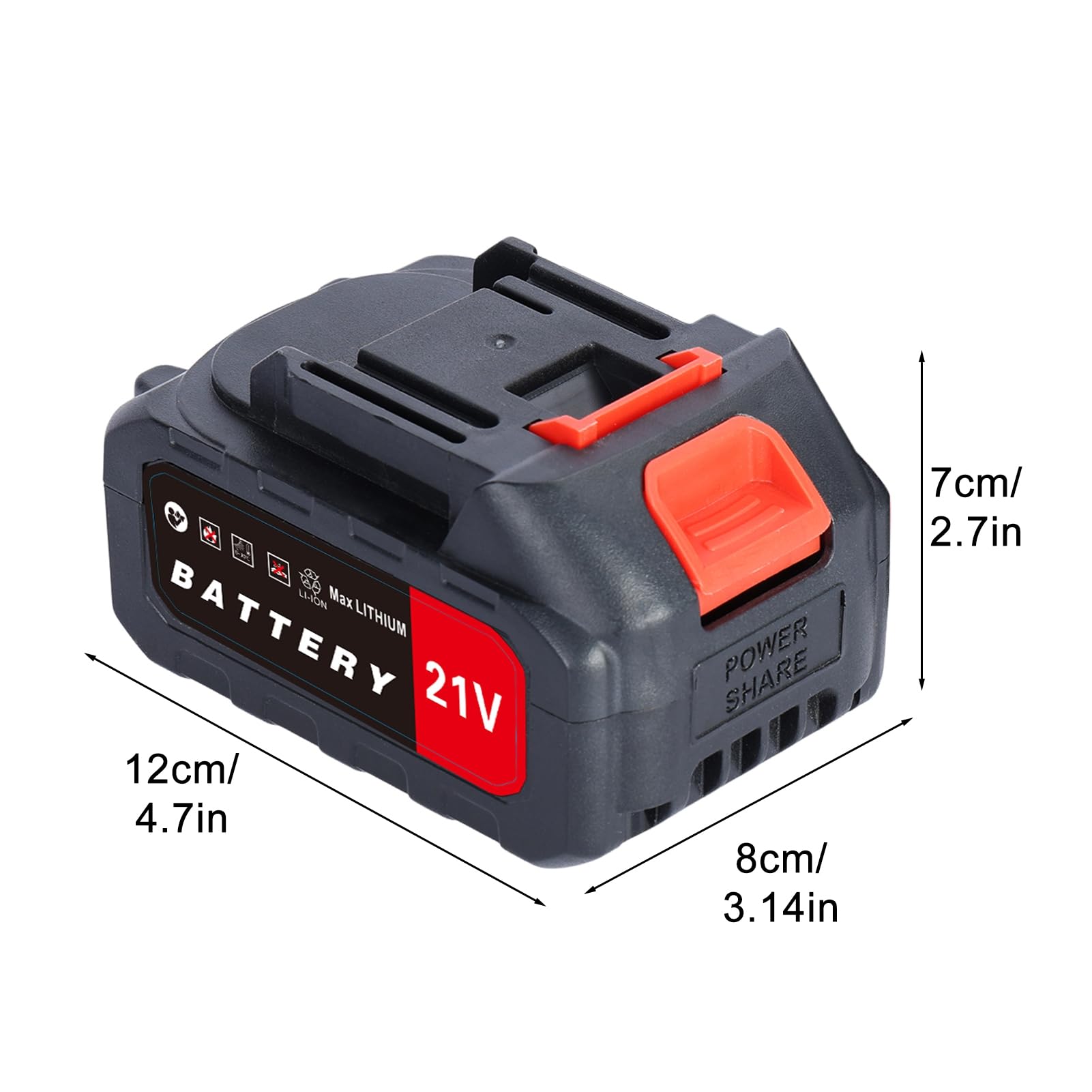 Accesorios para herramientas eléctricas, batería de repuesto de 12/21 V, 1500/3000 mAh, batería de herramientas de litio, batería de alto rendimiento para soplador de malezas, tijeras de podar