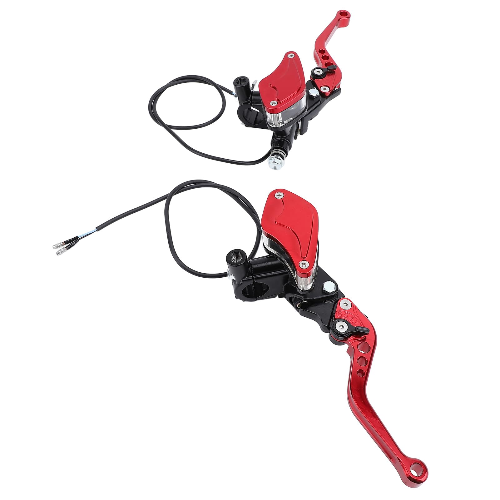 Kit per leva della frizione e cilindro maestro del freno per moto, set di leve universali da 22 mm per manubrio con tubo dell'olio e pompa, ricambio per il freno-frizione d