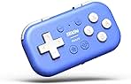 8Bitdo Micro Bluetooth Gamepad Pocket-sized Mini Controller for Switch, Android, and Raspberry Pi, Supports Keyboard Mode (Blue)