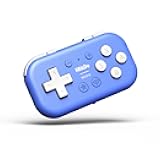 8Bitdo Micro Bluetooth Gamepad Pocket-sized Mini Controller for Switch, Android, and Raspberry Pi, Supports Keyboard Mode (Blue)