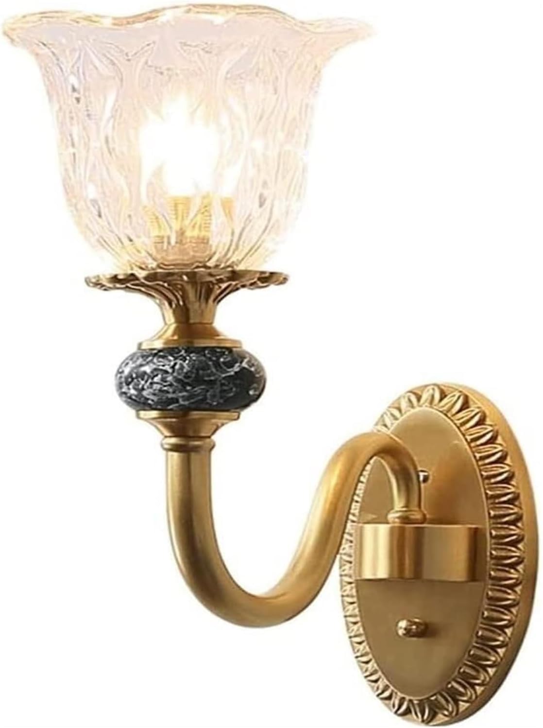 JYBNBBE Wall Lamp V-intage Ceramic E14 Indoor Sconce Glass Brass Fabric Lights Farmhouse Hallway Decoration Luminaire,Chandelier