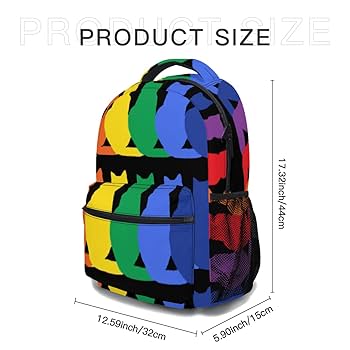 Amazon.co.jp: リュック 猫柄 レインボーキャット フルカラー