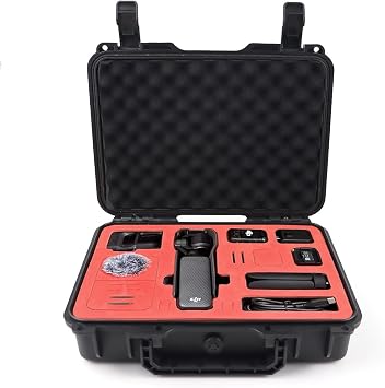 OSMO Pocket 3 Hard Case,Multifunctional Portable Carrying Storage for DJI Pocket 3 Creator Combo Camera Accessories,Waterproof,Black CASE ONLY