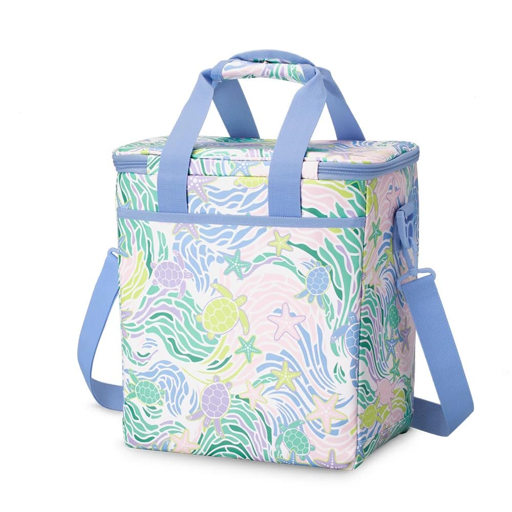Swig Life Bolsa isotérmica Triple con Cremallera, Bolsa de Viaje Grande para 16-24 latas o 6 Botellas de Vino, Bolsa de Compras aislada, Bolsa de Entrega de Alimentos BZW