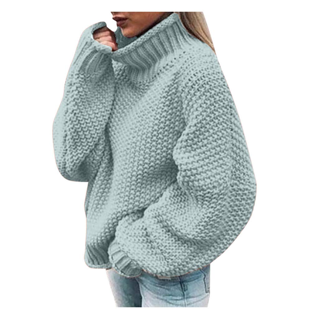 Ladies Jumper Green Off Knitted Womens Solid Shoulder The Long Sweater Casual Pullover Sleeve Sweater Autumn Winter Black Sheep Sweater Sale Clearance Daliy Essentials Christmas