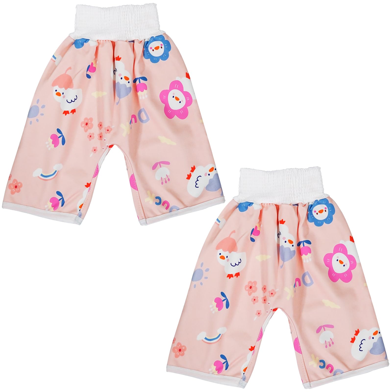 Zhonyee Men's Duck+Duck Potty Training Pants, 2 Pack Waterproof Diaper Pants For Baby Kids, Absorbent Toddler Anti-Bedwetting Pants Boys And Girls Use In Day Night Time