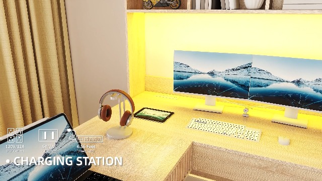 Amazon.com: YITAHOME L Shaped Desk with Hutch and Drawers, 67