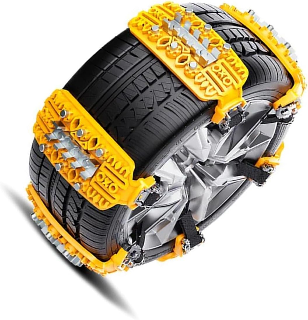 Pack Of 6 Global Snow Tire Fetters For 165 275mm Rubber Fast Installation Alloy Strengthened Winter Pull Dense Winter Fetters For Road Excursions