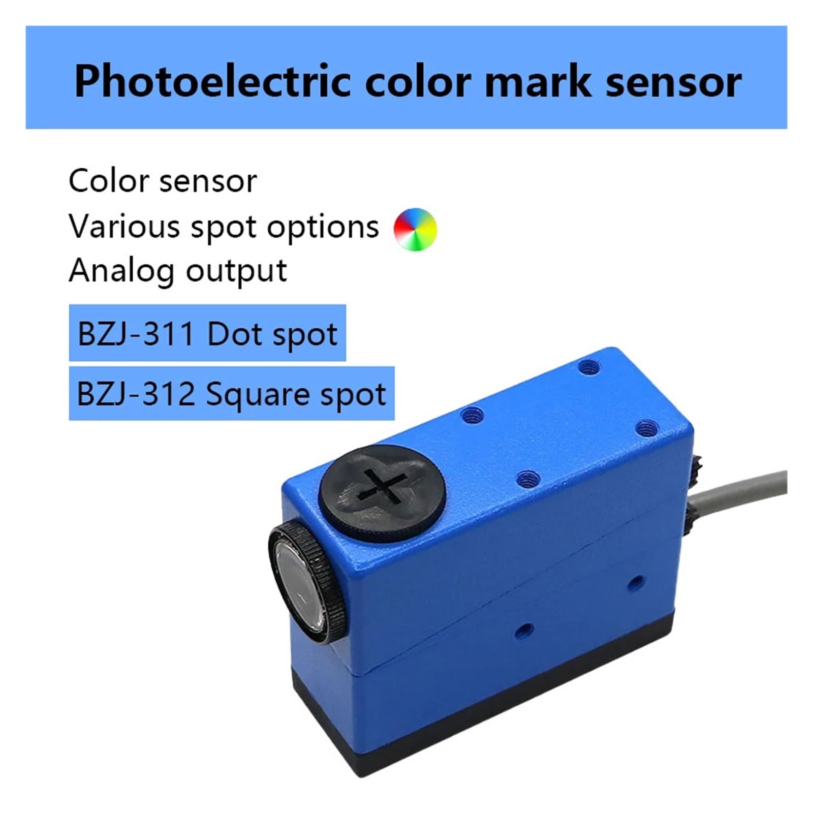 Interruptor con Sensor fotoeléctrico BZJ-3, Distancia de detección de 10 mm, sin Contacto, CC 10-30 V(Gr/EE/n,Rectangular Spot)