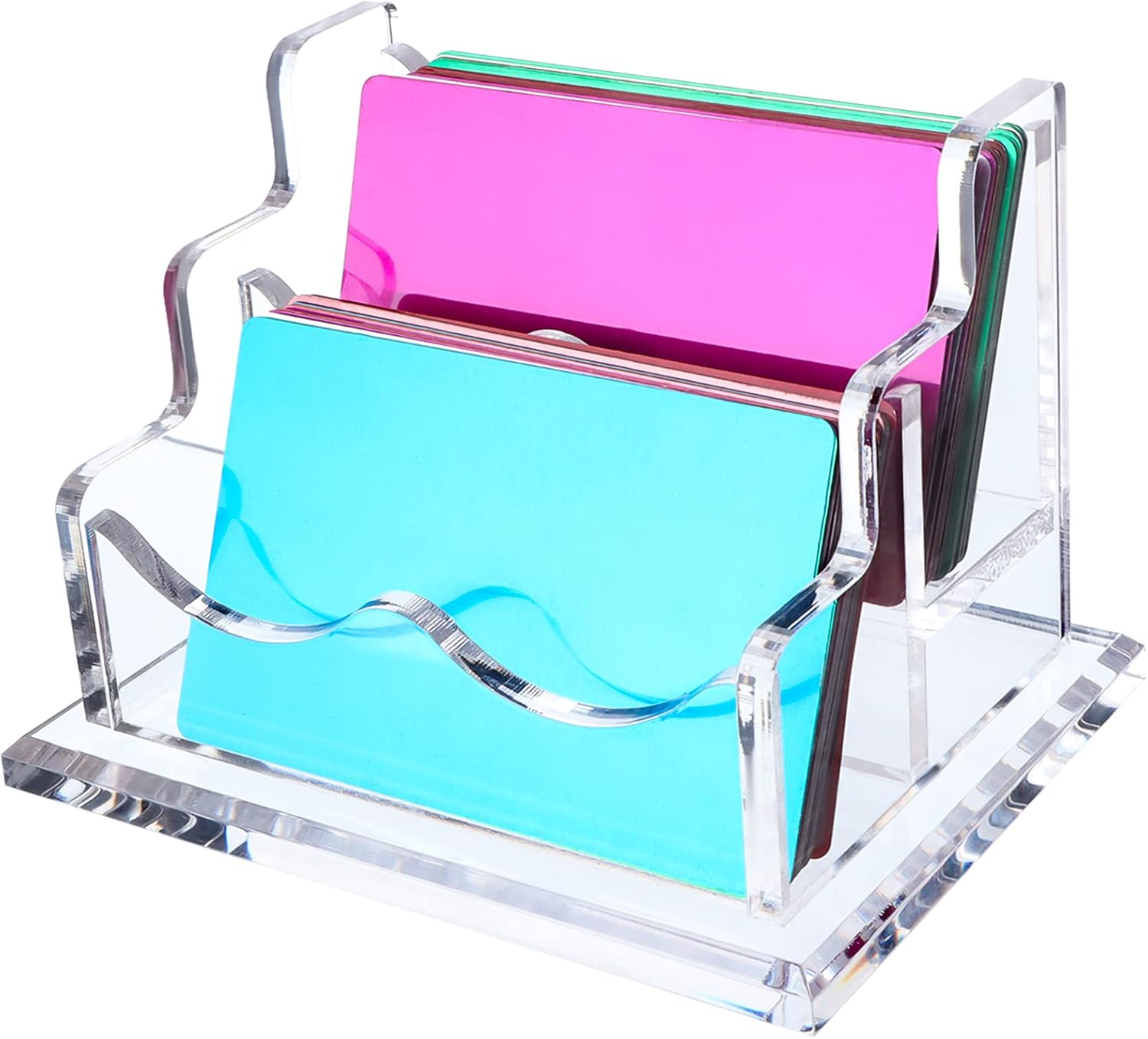Uoeo Transparent 2Tier Business Card Holder Acrylic Business Card