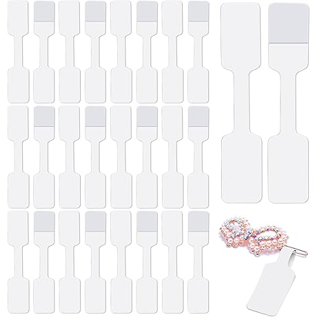 200Pcs Blank Jewelry Price Tag Stickers for Effortless Retail