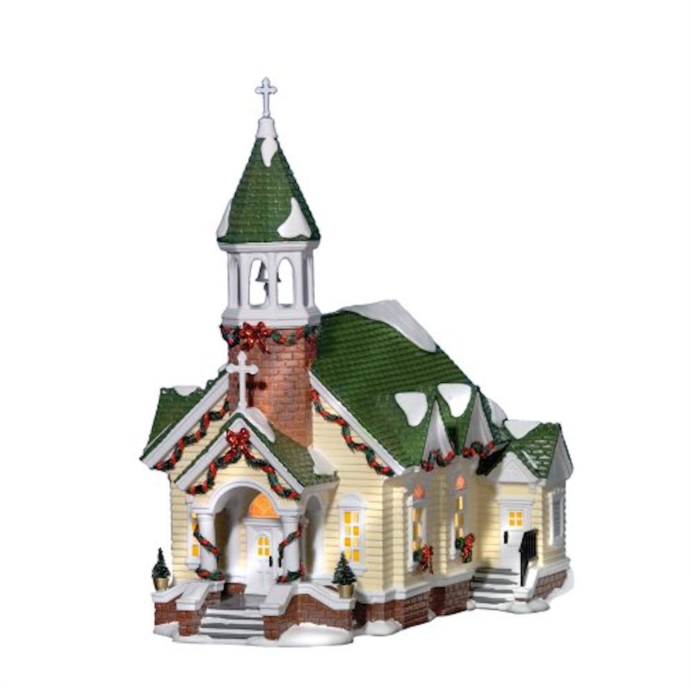 Church Steeple In Snow
