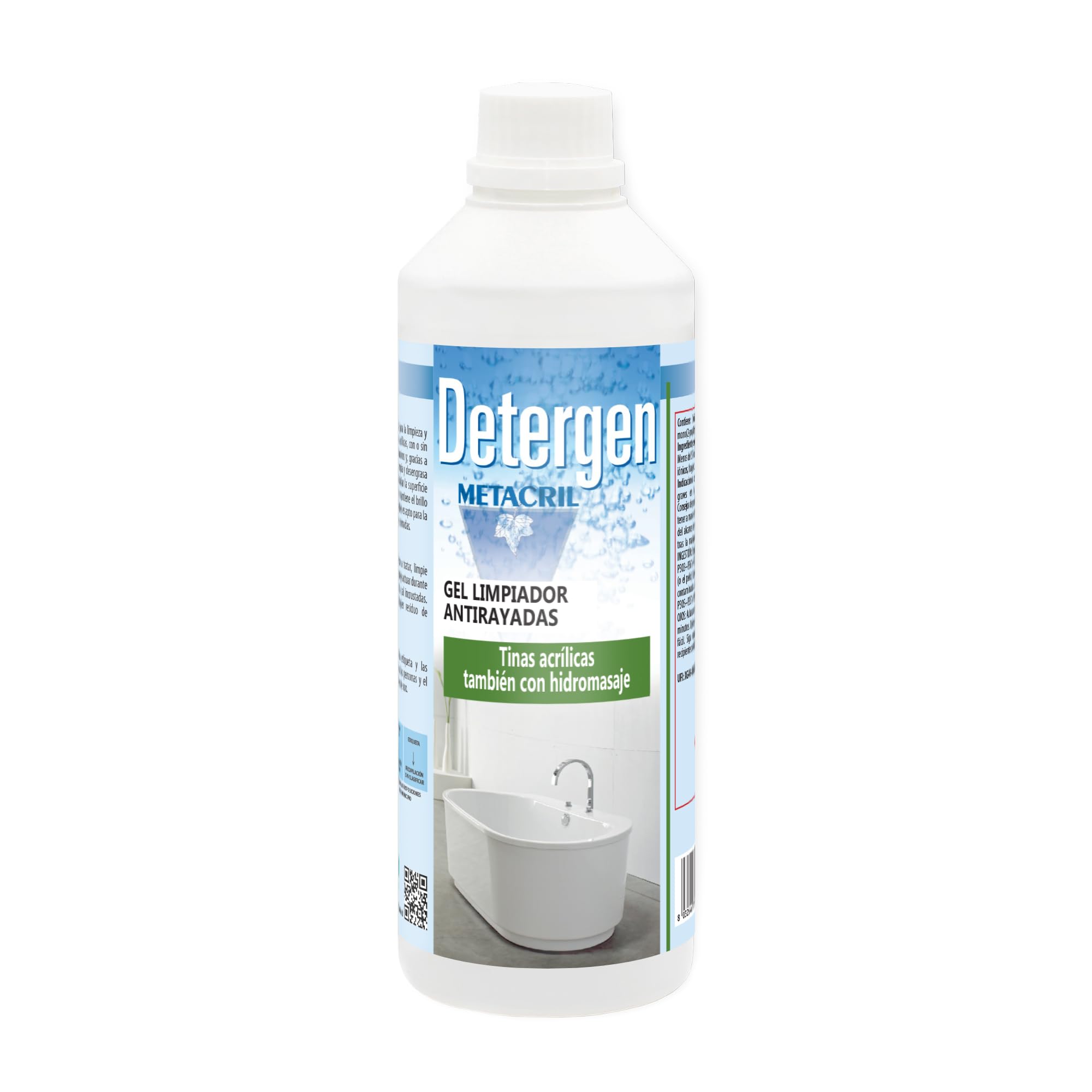 Metacril Detergen 500 ML + Idronet 500 ML, Detergente y desincrustante, Ideal para bañeras de hidromasaje | Antical, ideal para bañera de hidromasaje de acrílico de todas las marcas
