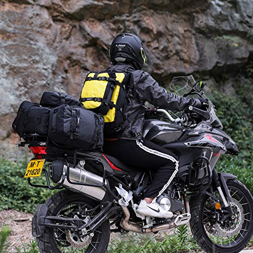 Rhinowalk Multifunktional Motorradtasche Motorradgepäck 10/20/30L Motorrad Pannier Satteltaschen Gepäckträgertaschen Hecktasche Hinterradtasche, Schwarz-10L