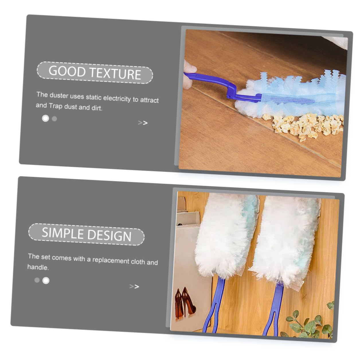 MAGICLULU 5 Set Di Spazzole Elettrostatiche Per La Pulizia Di Spolverini Per Ventilatori Da Soffitto Strumenti Per La Pulizia Di Finestre Gadget Facili Da Installare E Smontare