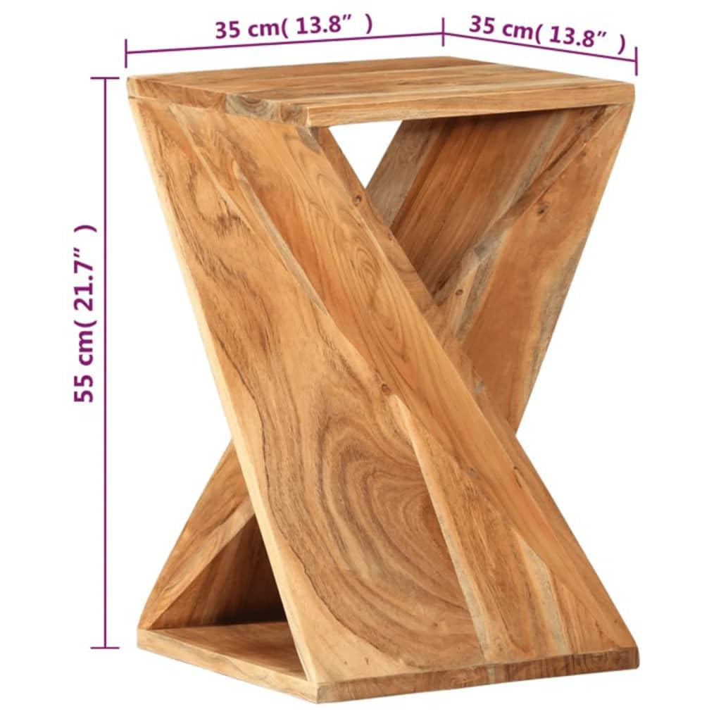 vidaXL Beistelltisch Hocker Nachttisch Wohnzimmertisch Telefonständer Sofatisch Kaffeetisch Telefontisch Teetisch 35x35x55 cm Massivholz Akazie