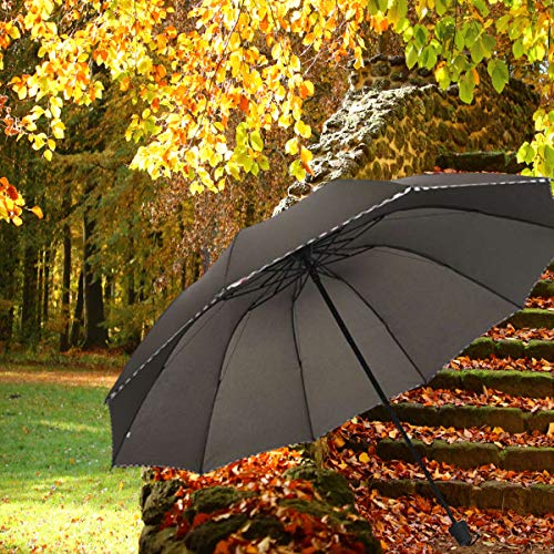 Image of KEKEMI 3 Fold Plain Pipine Umbrella for Men & Women