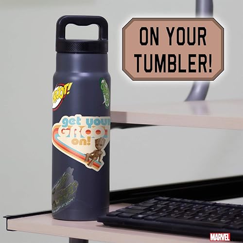 Miniatura 4 de Groot Marvel - Calcomanía de pared pequeña de realidad aumentada, vinilo extraíble para despegar y pegar, 7 calcomanías