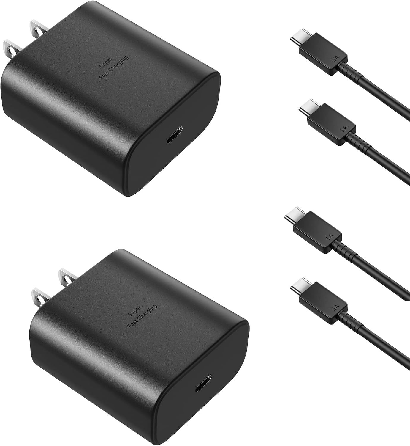45W USB-C Charger,Samsung Super Fast Charger for Samsung Galaxy S22 Ultra/S22+/S22/S21 S20 Plus Ultra, Note 20,Tab S8/S8+/S8 Ultra/S7,PD 3.0 PPS Type C Fast Charging Wall Charger with 5ft Cable 2 Pack