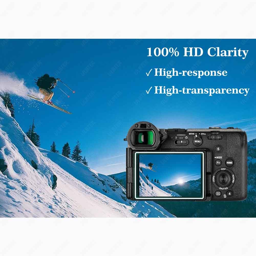 ULBTER Ochraniacz ekranu do aparatu Sony FX2 i osłona na gorącą stopkę [3 + 2 sztuki], twardość 0,3 mm 9H szkło hartowane odporne na zarysowania odciski palców zapobiega powstawaniu pęcherzyków