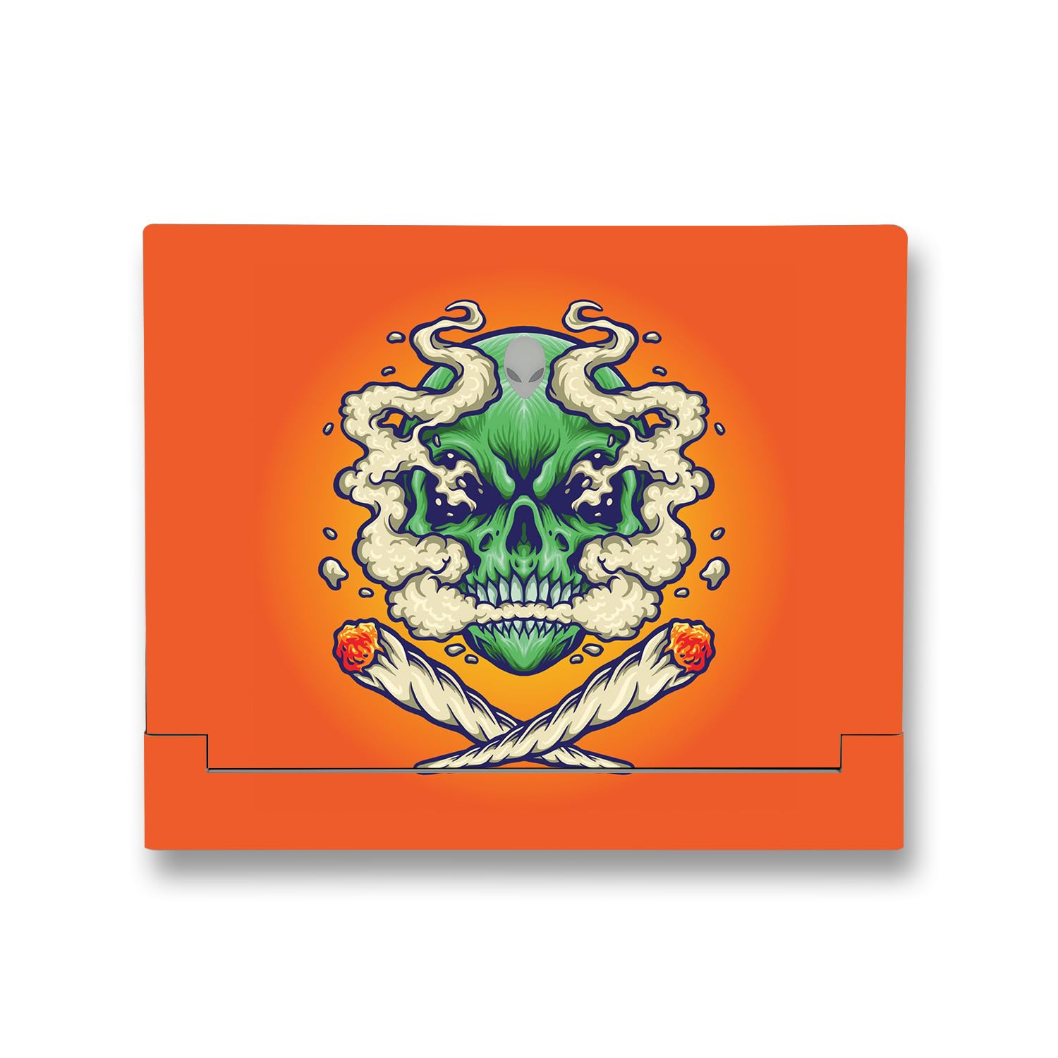 MightySkins Skin Compatible with Alienware X14 R2 (2023) Full Wrap Kit - Smoke Skull | Protective, Durable, and Unique Vinyl Decal wrap Cover | Easy to Apply &amp; Change Styles | Made in The USA