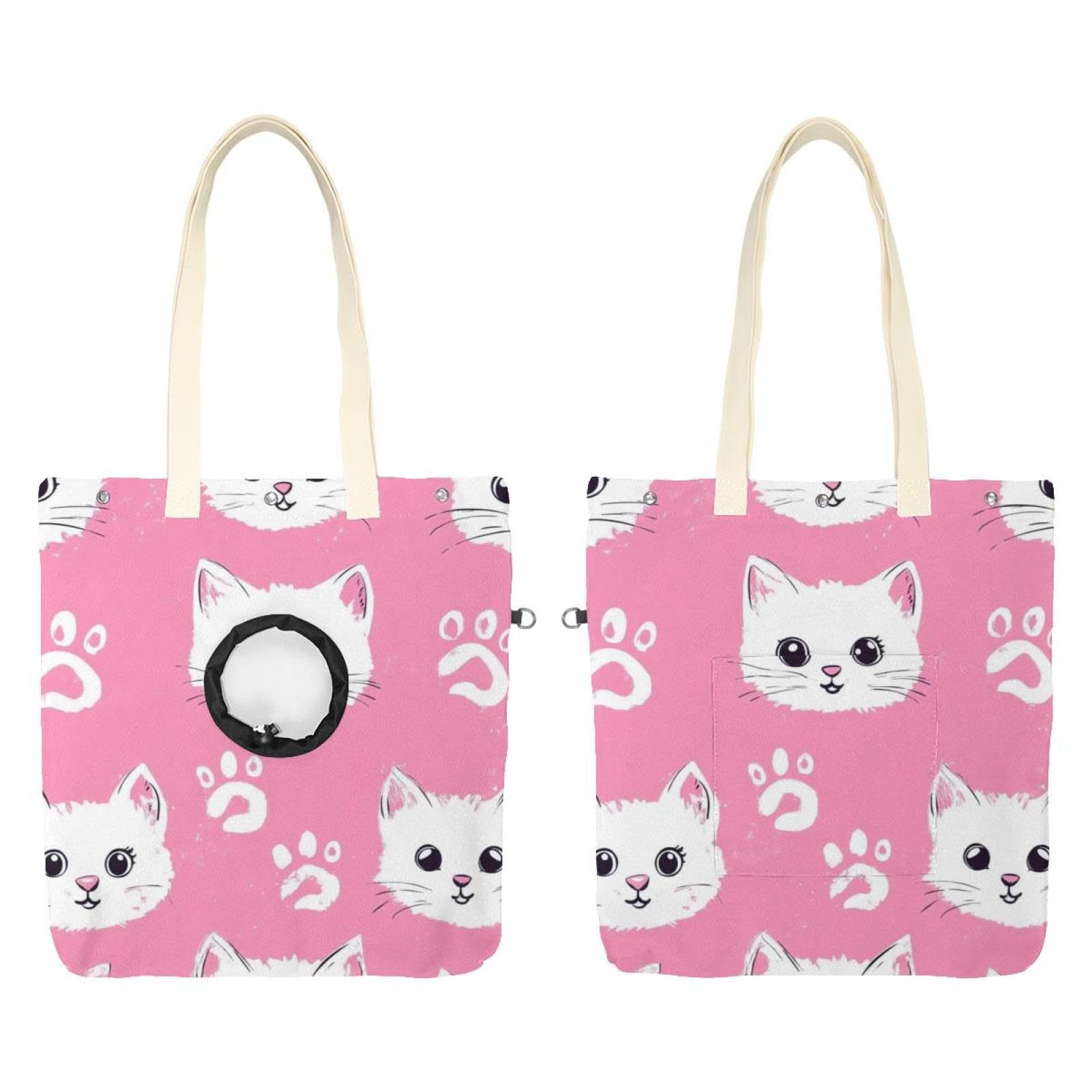Sac à bandoulière avec tête de chat mains libres pour voyage