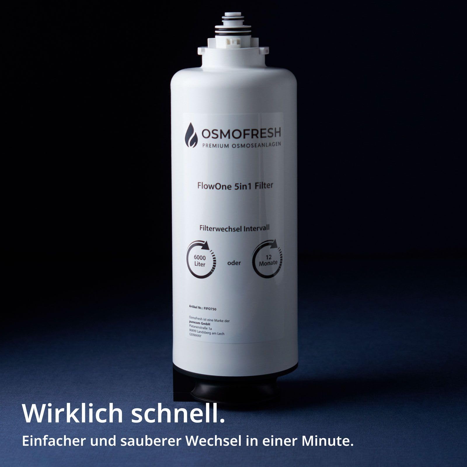 OsmoFresh Ersatzfilter und Membran FlowOne+ | 5in1 Ersatzfilter | jährlicher Wechsel | 12 Monate