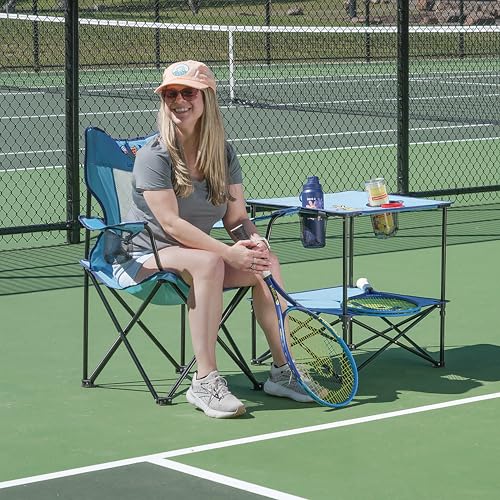 image for Life is Good Mesh Back Quad Chair, Portable Outdoor Folding Chair with