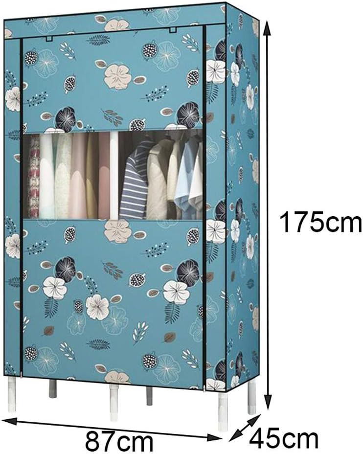 Cloth Wardrobe Clothes Closet, Portable Closet Wardrobe Storage Closet Standing Closet Fabric Cabinet Portable Wardrobe Nordic Style,D_87X45X175CM
