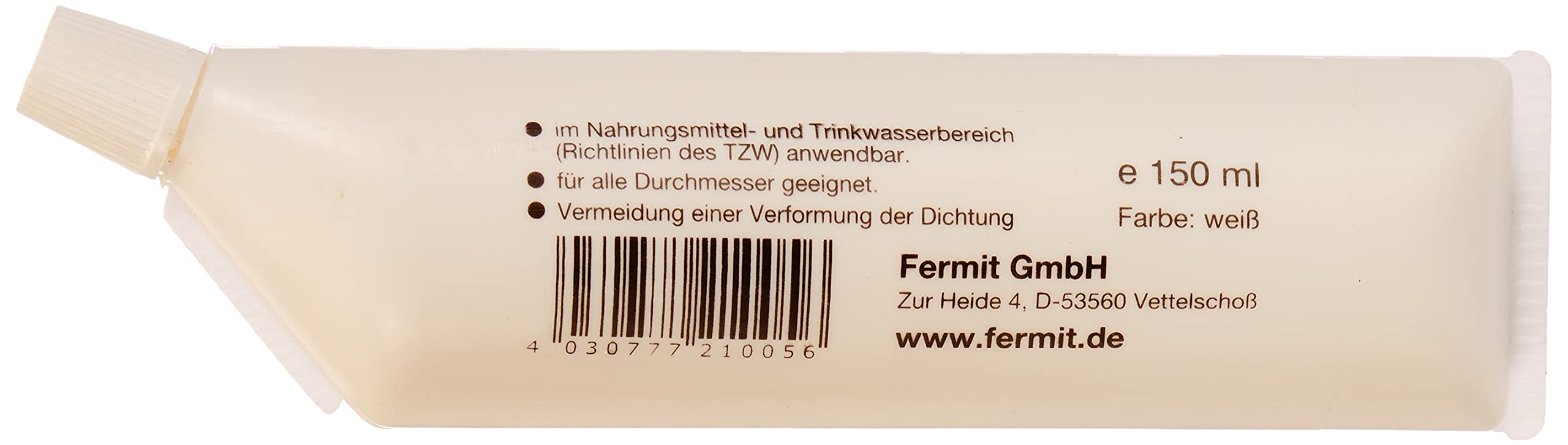 Fermit Gleitmittel 150ml für Trinkwasser geeignet weiß : Amazon.de: Baumarkt