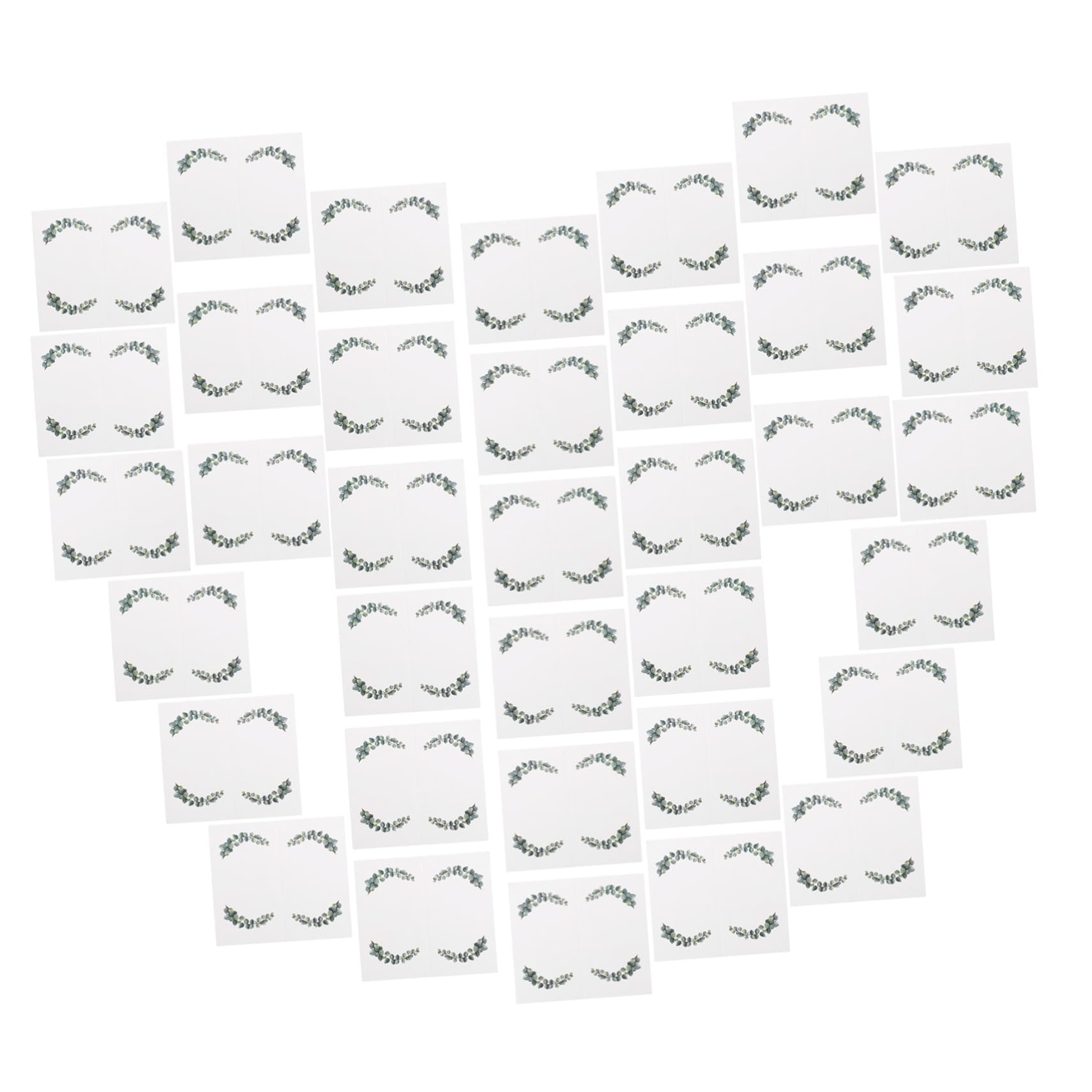 DECHOUS 300stücke Platzkarten Mit Blätterdesign Faltbare Tischkarten Für Hochzeiten Und Feiern Namensanzeige Und Tischdekoration