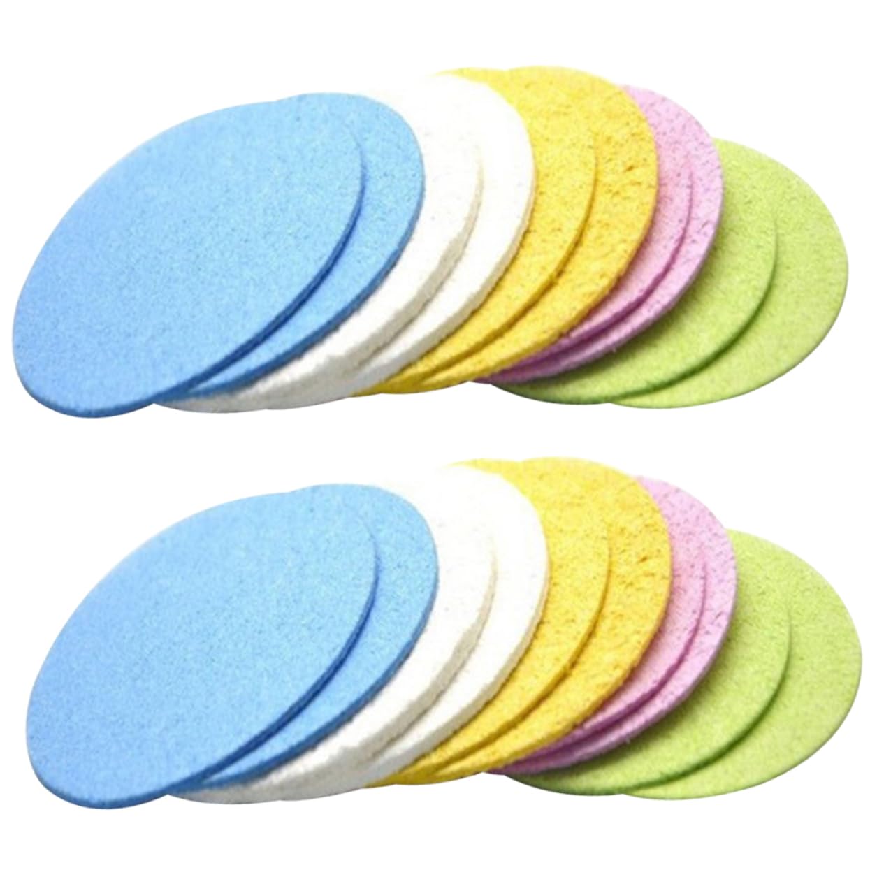Housoutil 100 Piezas Puff facial de compresión esponjas de celulosa esponjas faciales de celulosa de maquillaje redonda de spa para fregar limpio
