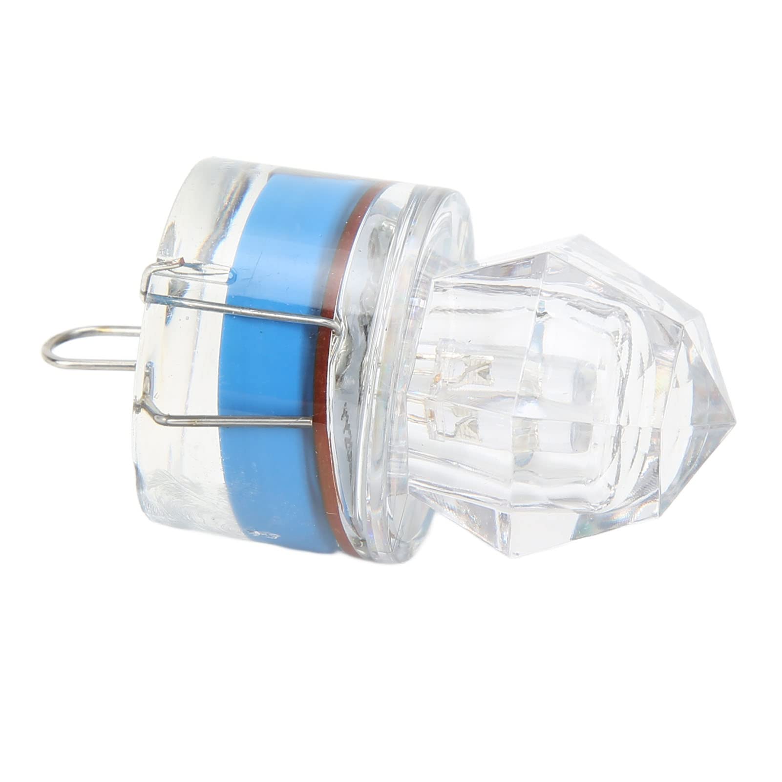 Fischköderlampe, Unterwasser-Licht, zieht Fische an, LED-Licht zieht Fische an, Blinklicht, leuchtend, Diamantform, praktisch, stoßfest, 5, blau