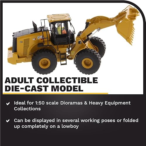 Miniatura 3 de Diecast Masters Cargador de ruedas Caterpillar 966 150  Camiones para gatos y equipos de construcción de la serie High Line  Modelo a escala 150