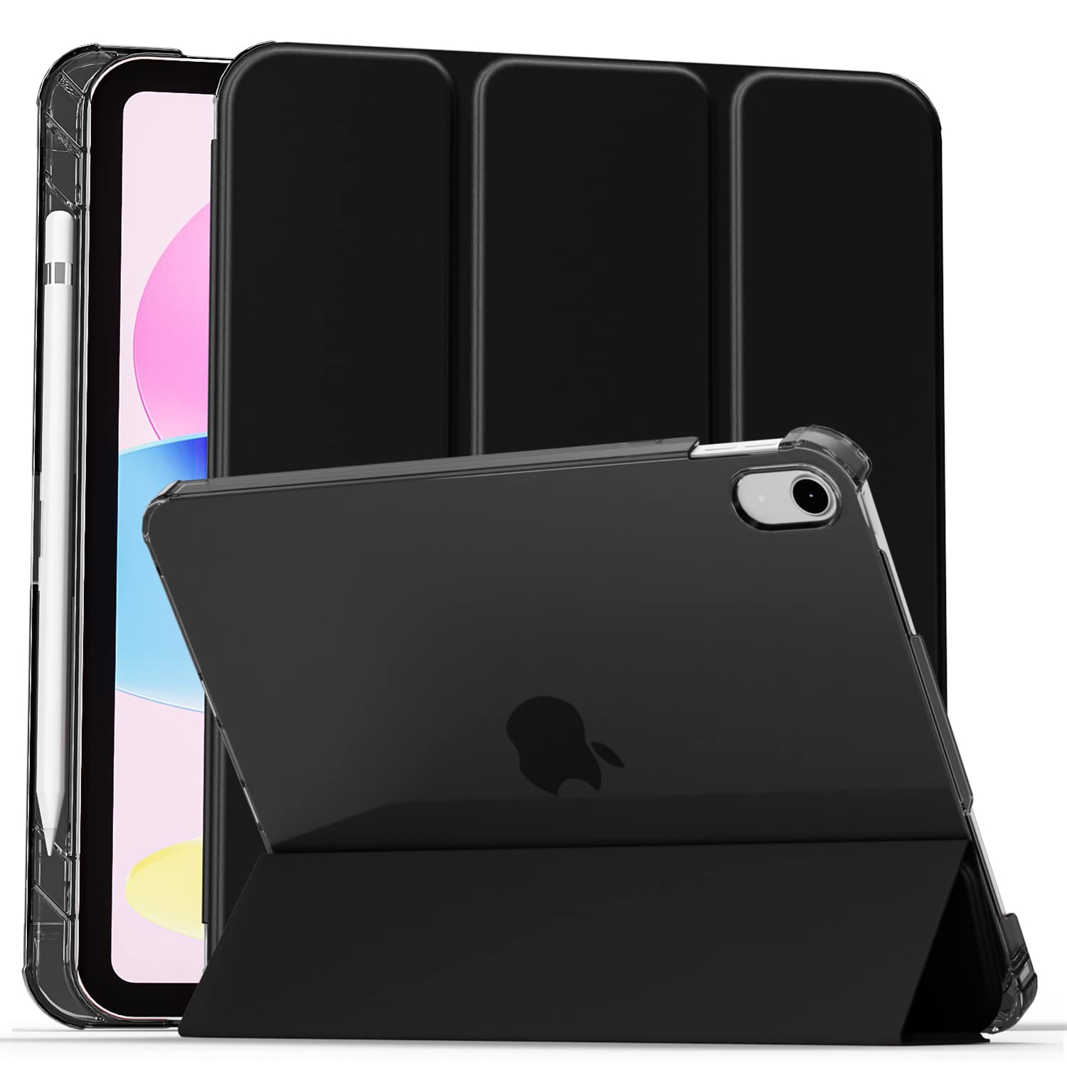 ProElite Smart Flip Case Cover for Apple iPad 10th Gen with Translucent Back & Pencil Holder, Black (B0BNBC3VJ5) Amazon Price History, Amazon Price Tracker