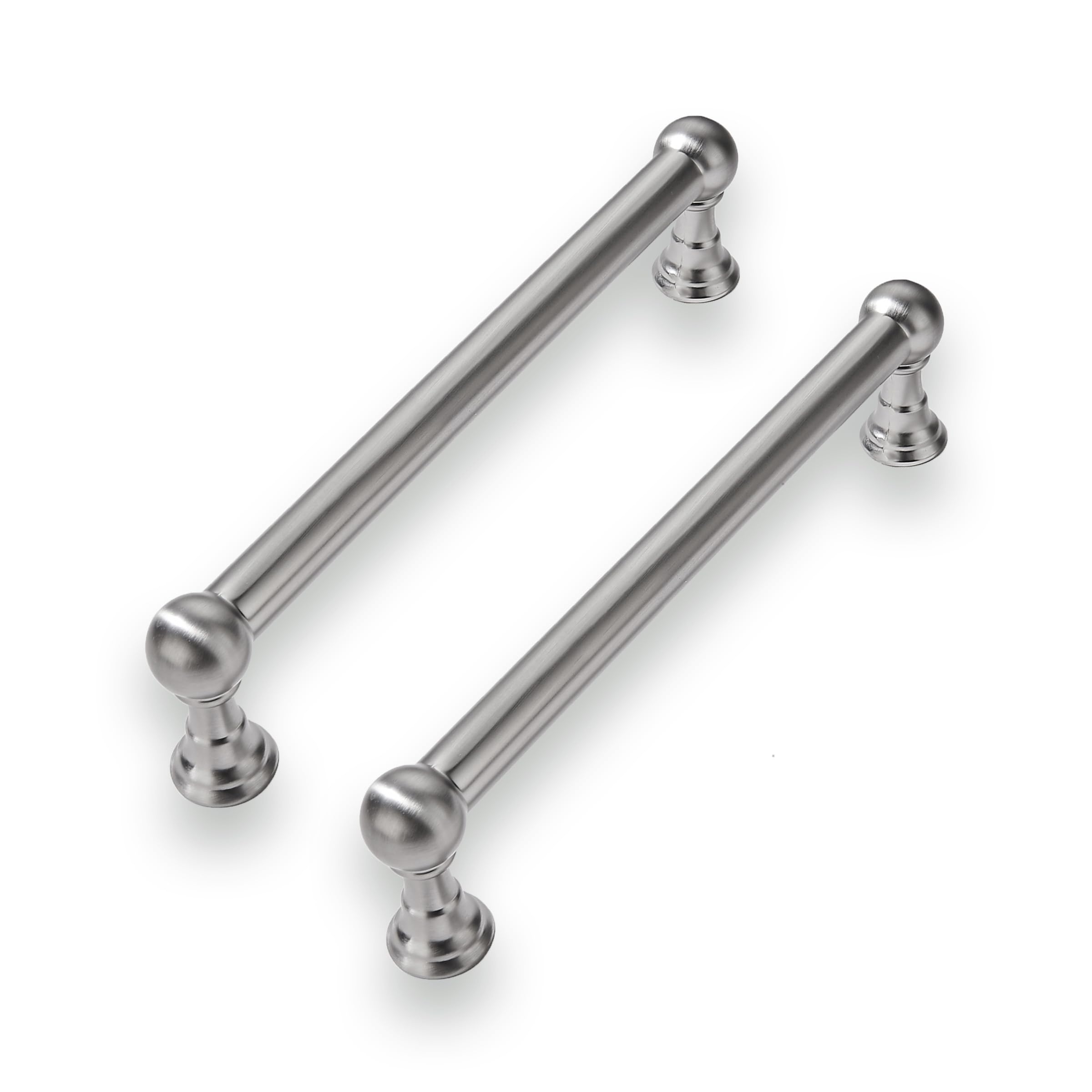 CABDM 2 Pack 5 Inch Solid Kitchen Cabinet Handles Brushed Satin Nickel Heavy Duty Cabinet Pulls Drawer Pulls Cabinet Hardware Kitchen Handles for Cabinets Cupboard Handles — image 1