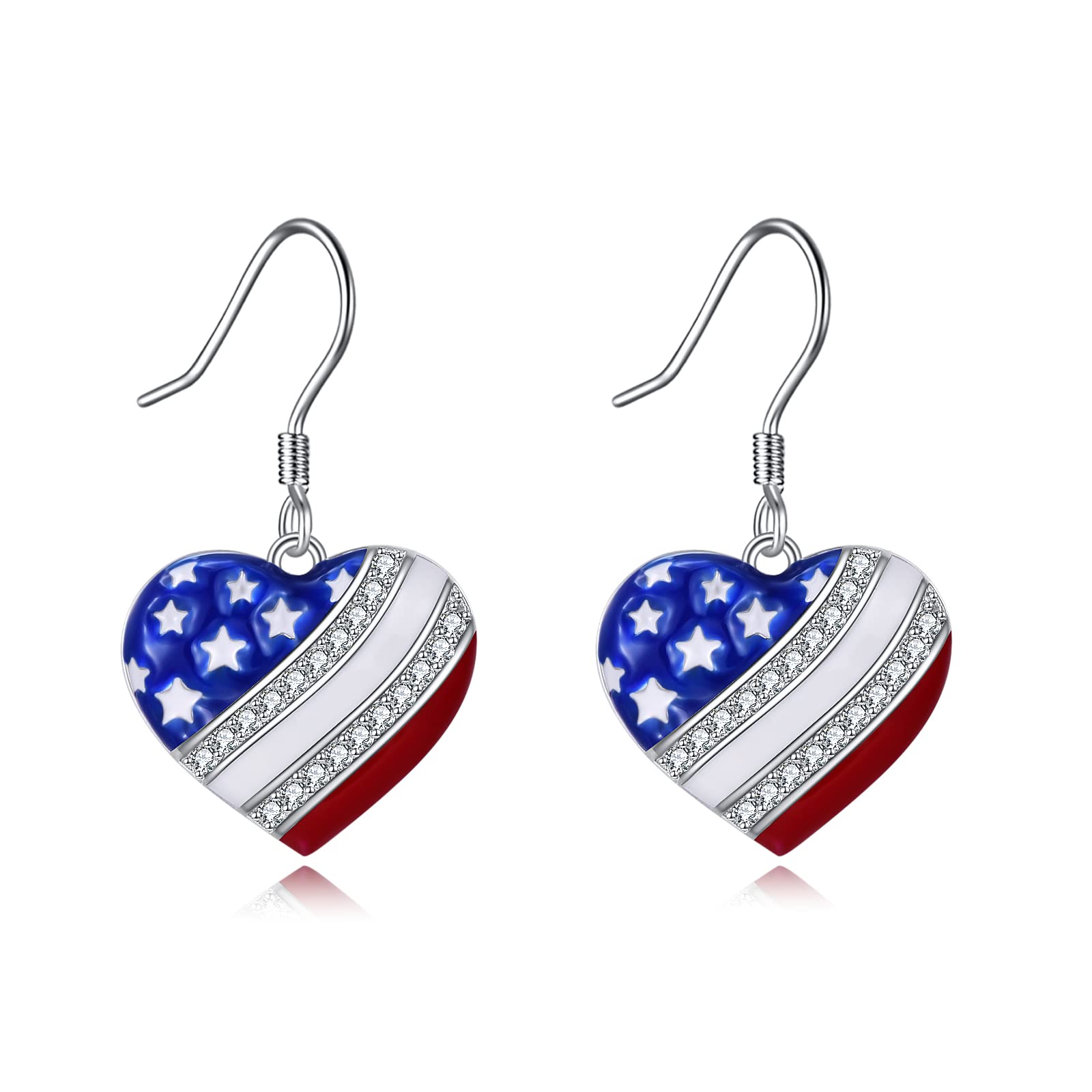 AOBOCO Silver Dangle Earrings for Women S925 Abalone Shell, Mustard Seed, Turquoise Bohe Hooks Earrings