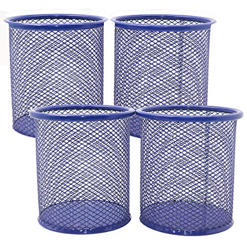 Snow Cooler Magnetic Pencil Holder Pen Holdes - Magnetic Storage Basket Organizer Blue 4 Pack