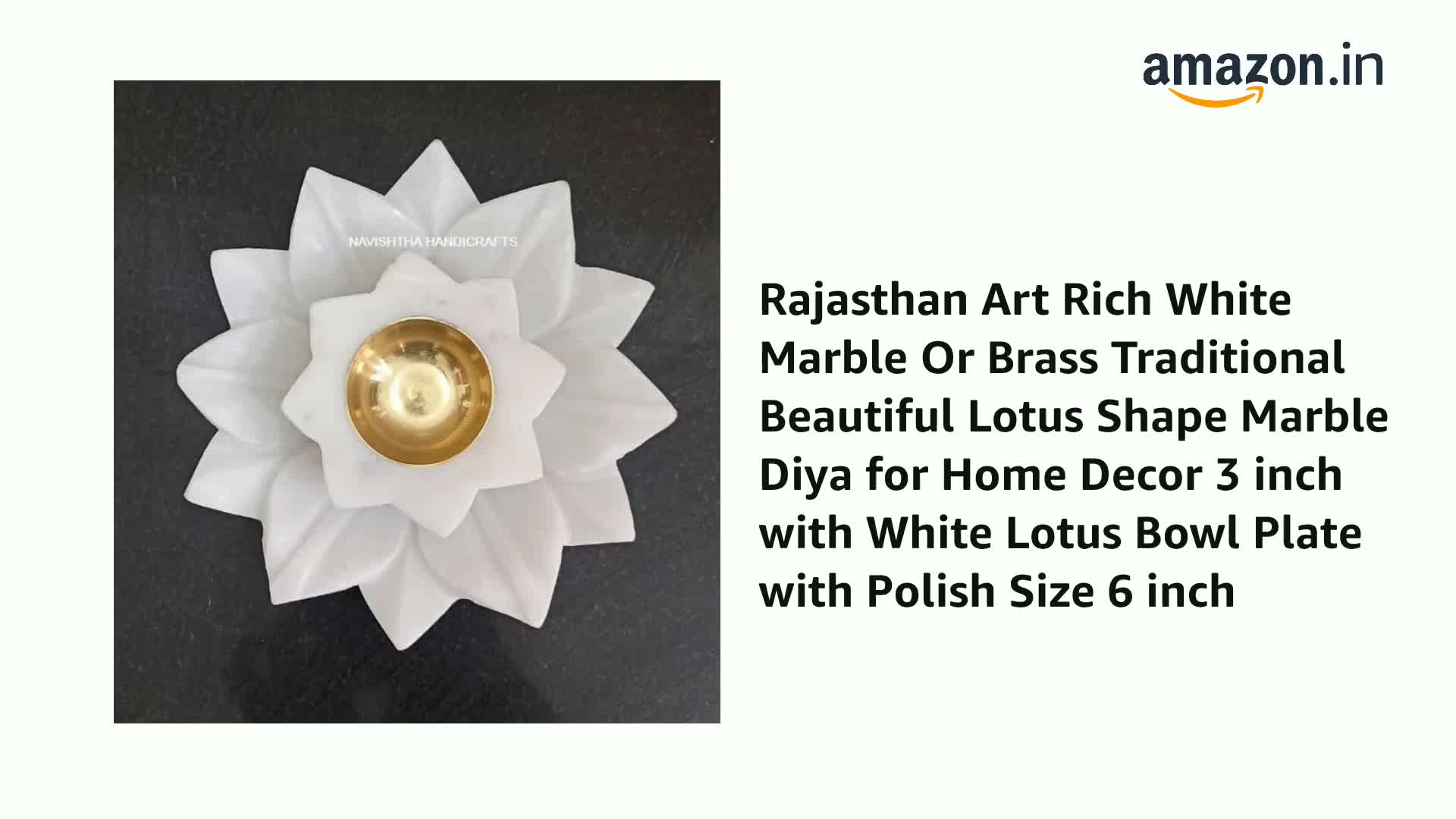 Buy Rajasthan Art Rich White Marble Or Brass Traditional Beautiful ...