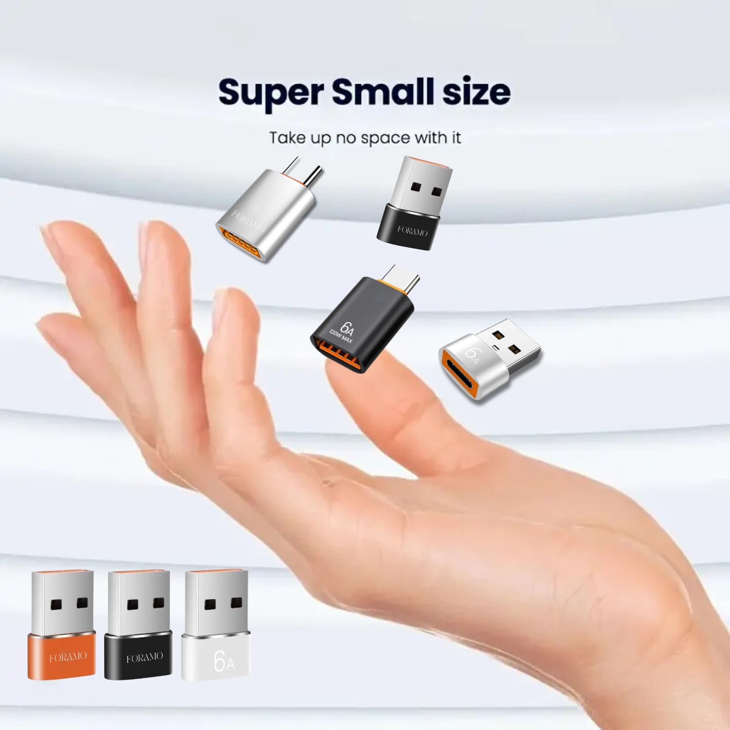 FORAMO USB-C Adapter 4er Pack - USB A Auf USB C OTG Mit Schnellladung