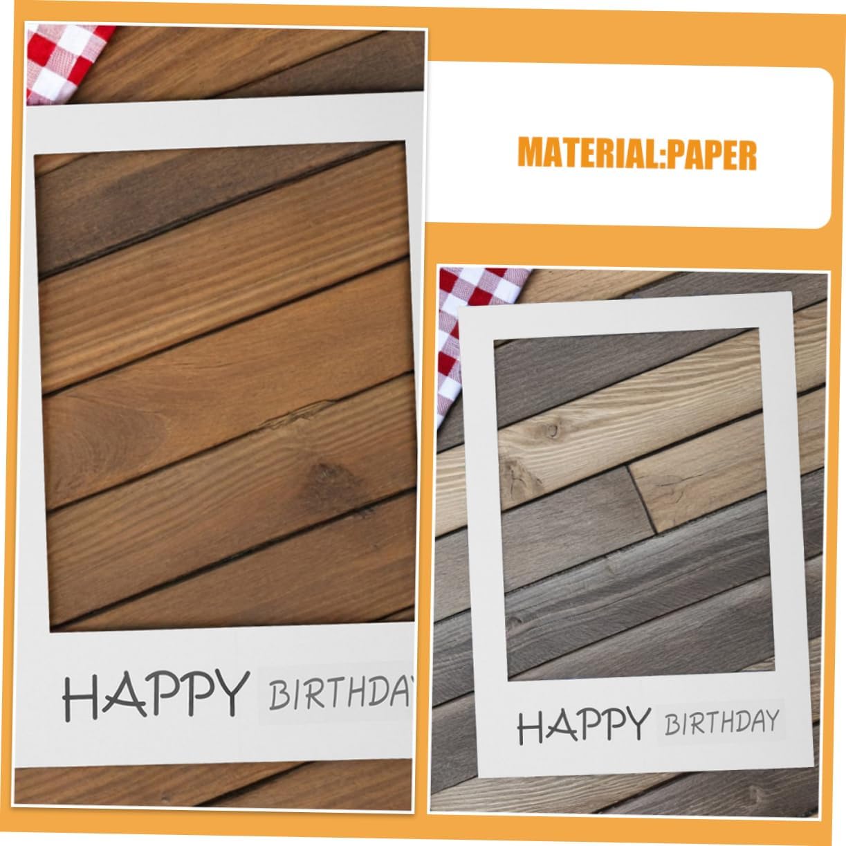 DOITOOL 3pcs Birthday Photo Booth Props Happy Birthday Paper Picture Frames Thin Photo Frames for Interactive Party Decorations Durable High Definition Prints Portable and Versatile for