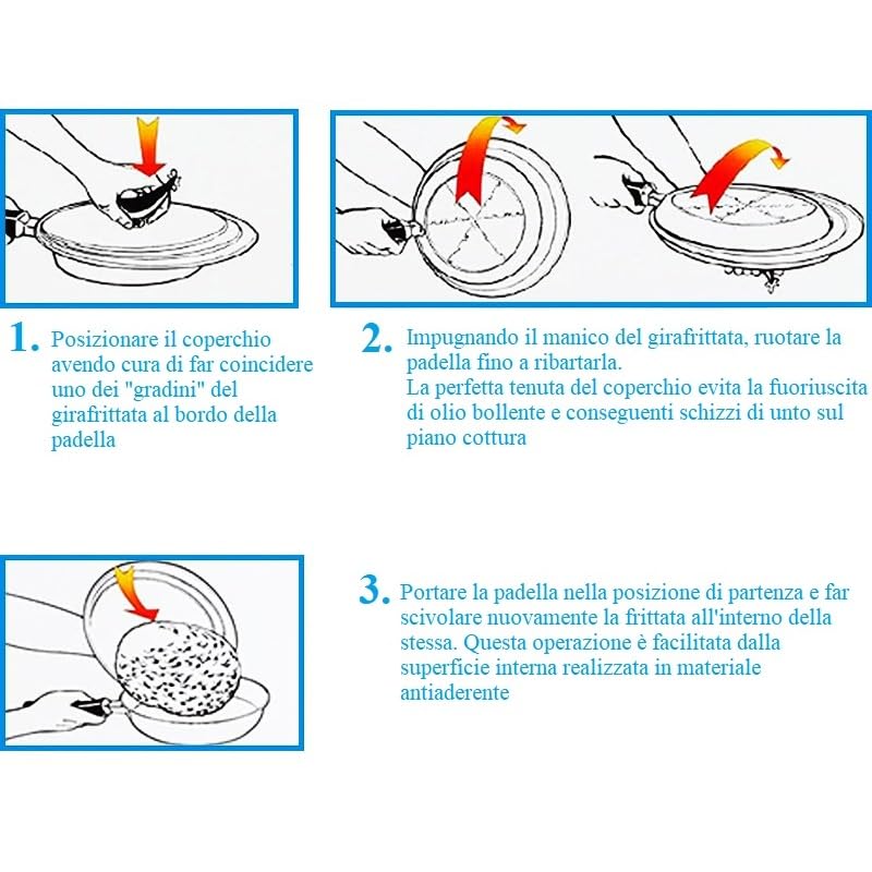 VIRSUS Coperchio Girafrittate Antiaderente 561, Diametro 32 cm, Coperchio in Acciaio Inox, Maniglia a forma di Gallo, Adatto per Pentole e Padelle, Coperchi per Frittate, Crèpes, Omelette (Verde)