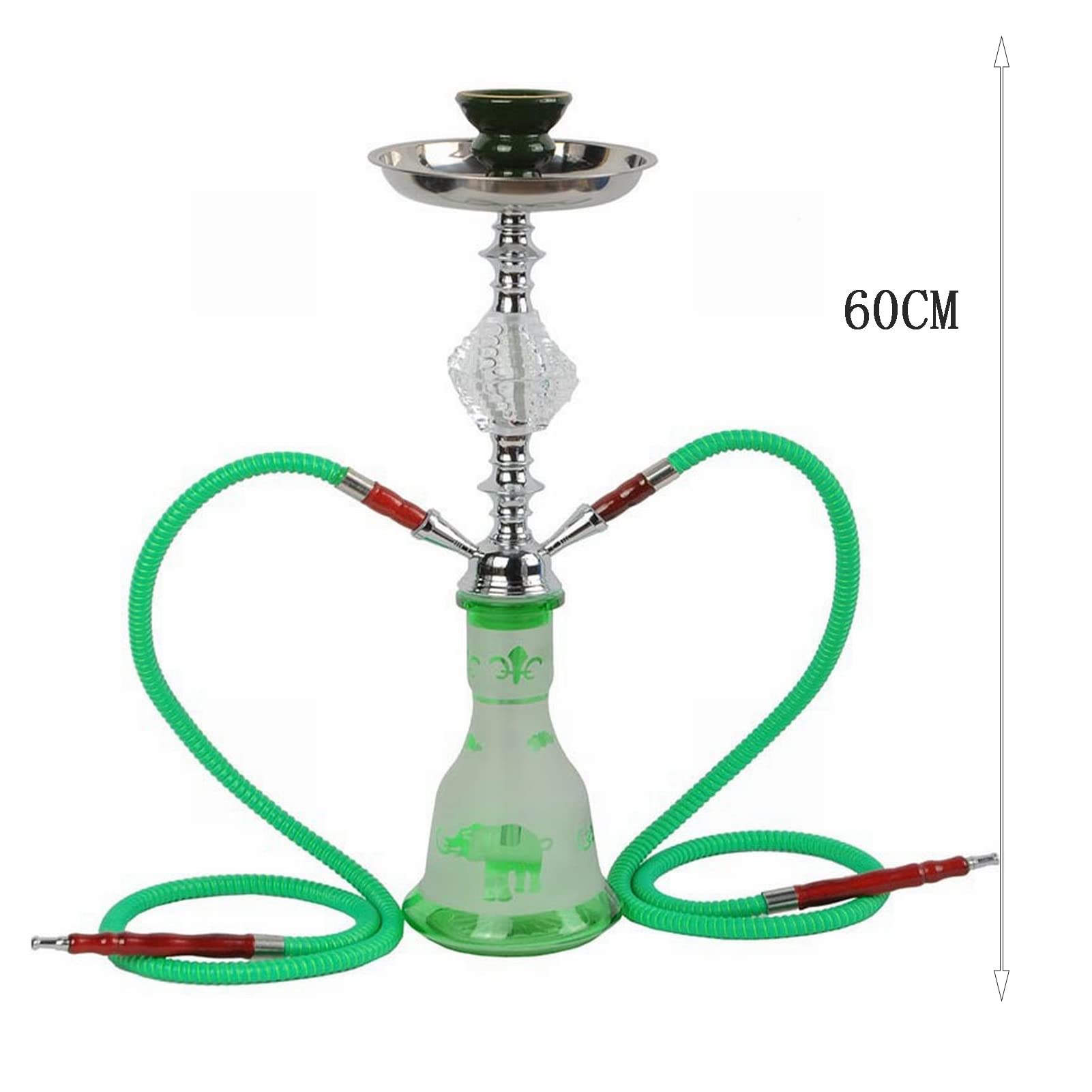 Shisha Set 60cm di lusso di lusso in vetro moderno narghilè facile da smontare e pulire la tazza del narghilè portatile imposta un regalo per i tuoi parenti e amici E