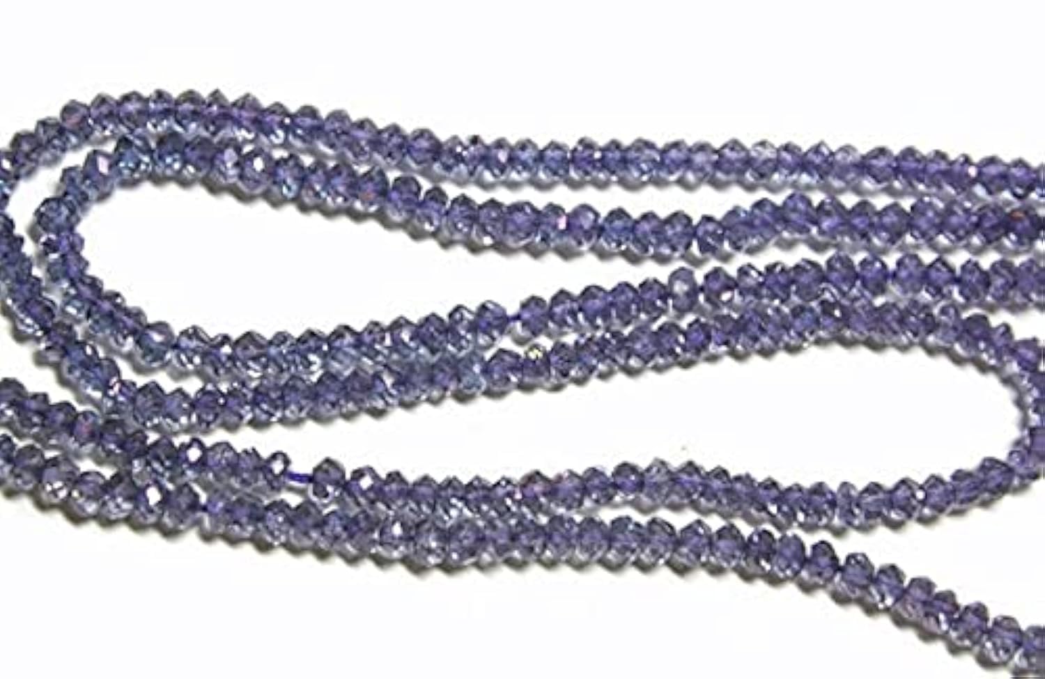 Tanzanite faceted rondelles LKBEADS, pierres précieuses de 3.5mm pour bijoux haut de gamme