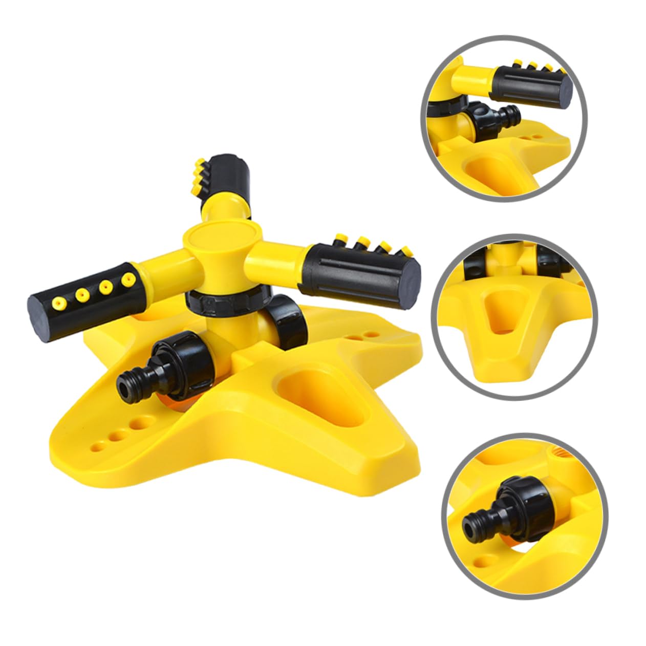 Abaodam Lot De 3 Pulvérisateurs d'eau Rotatifs À 360 Degrés Arroseurs Automatiques pour Pelouse Arrosage De Pelouse Système D'Arrosage De Jardin Arroseur d'eau pour
